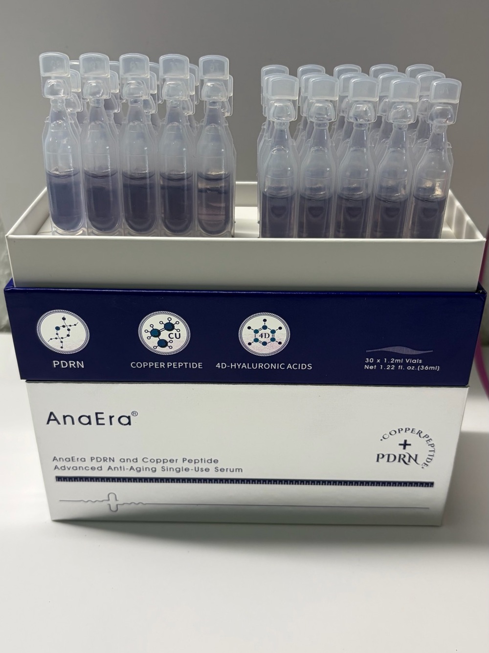 Anti-Aging Single-Use Serum Vials — Purple